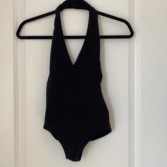 American Apparel black halter bodysuit - Picture 1 of 8